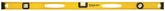 STANLEY 42-328 I-Beam Level, 48 in L, 3-Vial, 2-Hang Hole, Non-Magnetic, Aluminum, Black/Yellow
